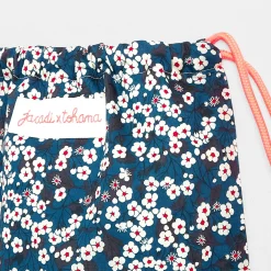 Sac à goûter en tissu Liberty - Jacadi x Tohana - marine/blanc