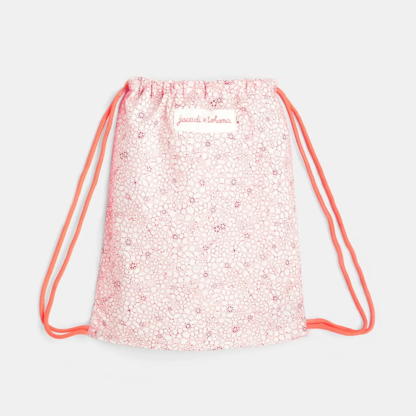 Sac à goûter en tissu Liberty - Jacadi x Tohana - rose/blanc