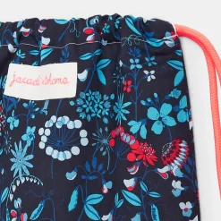 Sac à goûter en tissu Liberty - Jacadi x Tohana - vert/multicolore