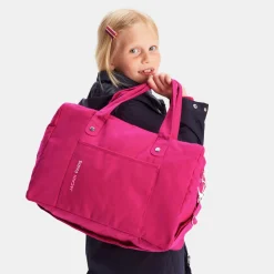 Sac à langer en coton canvas - rose fuschia