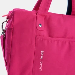 Sac à langer en coton canvas - rose fuschia