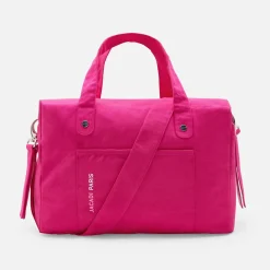 Sac à langer en coton canvas - rose fuschia