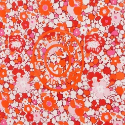 Sac cabas en tissu Liberty - orange/multicolore