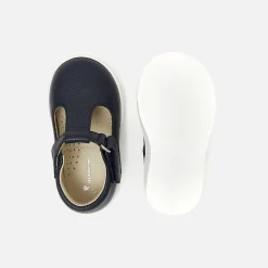 Salomés bébé garçon en cuir grainé - marine jacadi