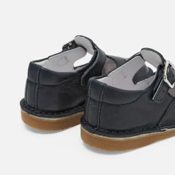 Salomés bébé mixte en cuir lisse - marine jacadi
