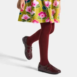 Salomés enfant fille en cuir verni - bordeaux