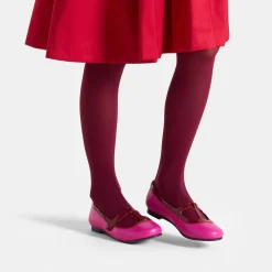 Salomés enfant fille en cuir - rose