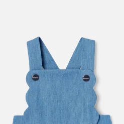 Salopette bébé fille en jean - denim fonce