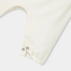 Salopette bébé fille en velours - blanc doux jacadi