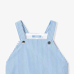Salopette courte bébé garçon - blanc/bleu