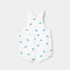 Salopette courte bébé garçon - blanc/multicolore