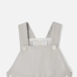 Salopette en lin bébé garçon - gris souris