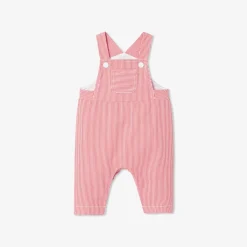 Salopette longue bébé - blanc/rouge