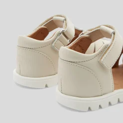 Sandales bébé garçon en cuir - blanc doux jacadi