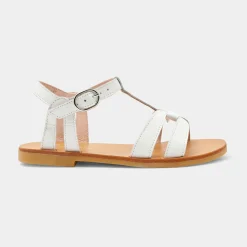 Sandales enfant fille en cuir - blanc jacadi