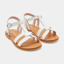 Sandales enfant fille en cuir - blanc jacadi