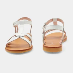 Sandales enfant fille en cuir - blanc jacadi