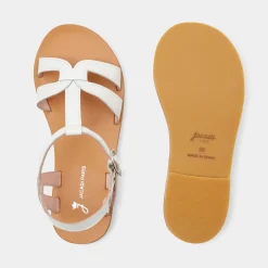 Sandales enfant fille en cuir - blanc jacadi