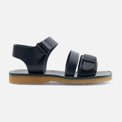 Sandales enfant garçon en cuir lisse - marine jacadi