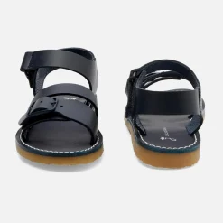 Sandales enfant garçon en cuir lisse - marine jacadi