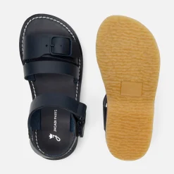 Sandales enfant garçon en cuir lisse - marine jacadi