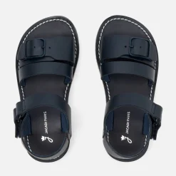 Sandales enfant garçon en cuir lisse - marine jacadi
