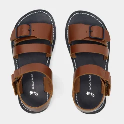 Sandales enfant garçon en cuir lisse - naturel