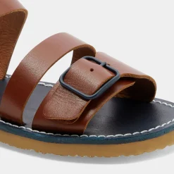 Sandales enfant garçon en cuir lisse - naturel