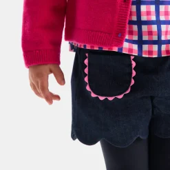Short bébé fille en jean - denim fonce