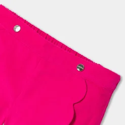 Short bébé fille en velours - rose couture