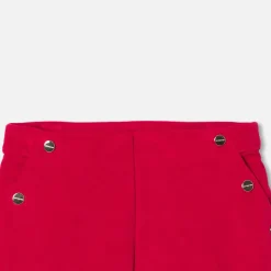 Short en velours enfant fille - rouge rubis
