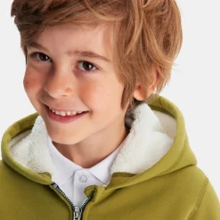 Sweat à capuche enfant garçon - vert lichen