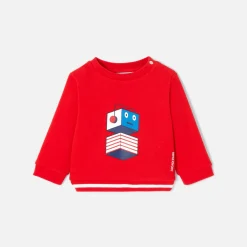 Sweat bébé garçon en molleton - rouge jacadi