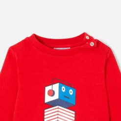 Sweat bébé garçon en molleton - rouge jacadi