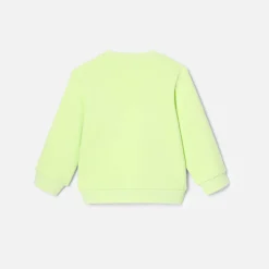 Sweat bébé garçon en molleton - vert anis