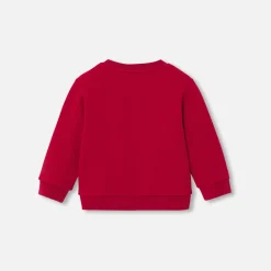 Sweat bébé garçon en molleton - rouge rubis