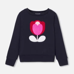Sweat enfant fille en molleton - marine jacadi
