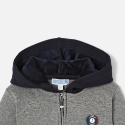 Sweat zippé bébé garçon - gris chine clair jacadi