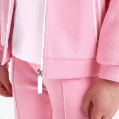 Sweat zippé enfant fille - rose tendre
