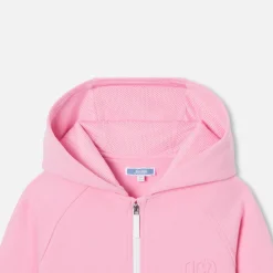 Sweat zippé enfant fille - rose tendre