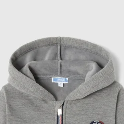 Sweat zippé enfant garçon - gris chine clair jacadi