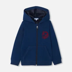 Sweat zippé enfant garçon - bleu marne