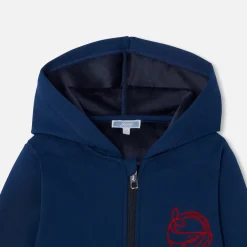 Sweat zippé enfant garçon - bleu marne