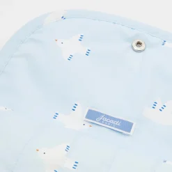 Tapis à langer nomade - blanc/bleu