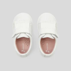 Tennis bébé fille en cuir - blanc jacadi