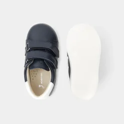 Tennis bébé garçon en cuir - marine jacadi