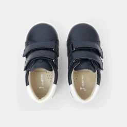 Tennis bébé garçon en cuir - marine jacadi