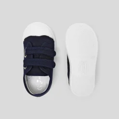 Tennis bébé garçon en toile - marine jacadi