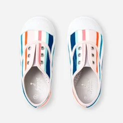 Tennis en toile enfant fille - multicolore