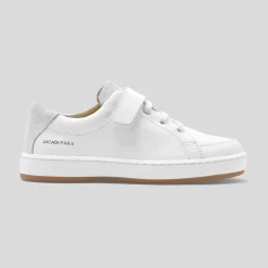 Tennis enfant en cuir lisse - blanc jacadi